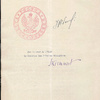 Listy uwierzytelniające Szymona Askenazego jako delegata RP przy Lidze Narodów, 28 lipca 1921 r., strona 2 (United Nations Archives at Geneva).