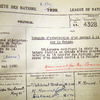 Fragment oficjalnej dokumentacji Ligi Narodów dot. propozycji objęcia przez Polskę mandatu w sprawie reprezentowania interesów Tatarów krymskich, 1920 r. (United Nations Archives at Geneva).