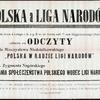 Plakat odczytu "Polska a Liga Narod&oacute;w" (polona.pl).