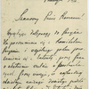 List Józefa Piłsudskiego do prezesa Komitetu Narodowego Polskiego w Paryżu Romana Dmowskiego z propozycją utworzenia wspólnej reprezentacji Polski na konferencji pokojowej, strona 1, 21 grudnia 1918 r. (AAN)