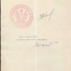 Listy uwierzytelniające Szymona Askenazego, delegata RP do Ligi Narodów w latach 1921-1923, strona 2, 28 lipca 1921 r. (League of Nations Archives, UNOG Library)