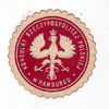 Konsulat RP w Hamburgu działał w latach 1921-1939, na zdjęciu naklejka kopertowa plac&oacute;wki (AMSZ).