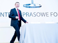 Minister Piotr Serafin na konferencji European Union = Eurozone?
