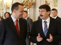 Minister Radosław Sikorski w Budapeszcie